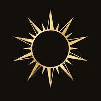 gouden hemel- zon icoon logo. gemakkelijk modern abstract ontwerp voor Sjablonen, afdrukken, web, sociaal media berichten vector