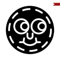 emoticon glyph icoon vector