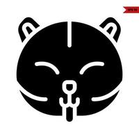 emoticon glyph icoon vector