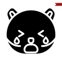 emoticon glyph icoon vector