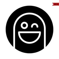 emoticon glyph icoon vector