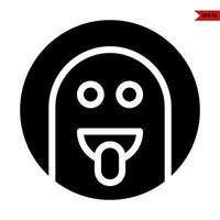 emoticon glyph icoon vector