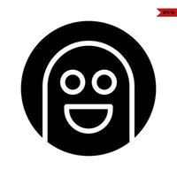 emoticon glyph icoon vector