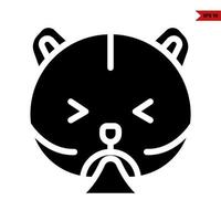 emoticon glyph icoon vector