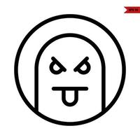 emoticon sticker lijn icoon vector