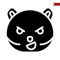 emoticon glyph icoon vector