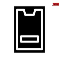 glyph-pictogram voor mobiele telefoon vector