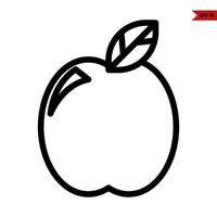 appel fruit lijn icoon vector