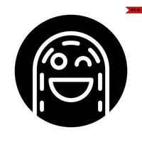 emoticon glyph icoon vector