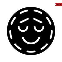 emoticon glyph icoon vector