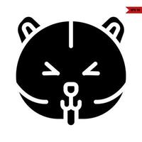 emoticon glyph icoon vector