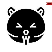 emoticon glyph icoon vector