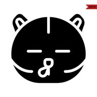 emoticon glyph icoon vector