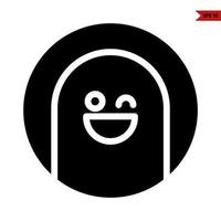 emoticon glyph icoon vector