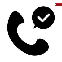 cel telefoon glyph icoon vector