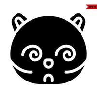 emoticon glyph icoon vector