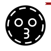 emoticon glyph icoon vector