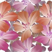 modern abstract organisch bloemen herhaal patroonontwerp vector