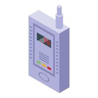 modern gas- detector icoon isometrische vector. meter instrument vector