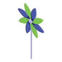 bloem dier vin icoon isometrische vector. wind pinwheel vector