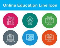 online onderwijs vector icoon reeks