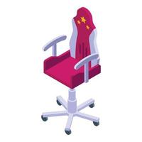 spel stoel icoon isometrische vector. gamer meubilair vector