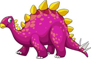 een stripfiguur van een stegosaurus-dinosaurus vector