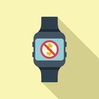 SmartWatch afwijzen betaling icoon vlak vector. annuleren fout vector