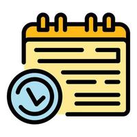 taak schema goedgekeurd kalender icoon vector vlak