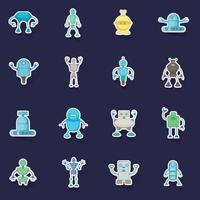 robot pictogrammen reeks vector sticker