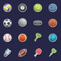 sport ballen pictogrammen reeks vector sticker