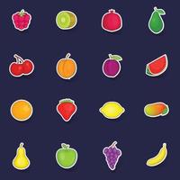 fruit pictogrammen reeks vector sticker