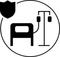 menselijk, verzekering, Gezondheid icoon illustratie geïsoleerd vector teken symbool - verzekering icoon vector zwart - vector Aan wit achtergrond
