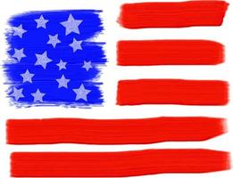 water kleur Amerikaans vlag vector