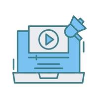 videomarketing vectorpictogram vector