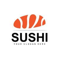 sushi logo, Japans voedsel sushi zeevruchten vector, Japans keuken Product merk ontwerp, sjabloon icoon vector