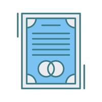 bruiloft contract vector icon