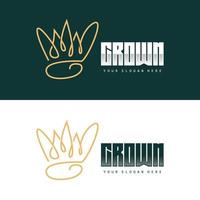 kroon logo, koning en koningin icoon ontwerp, vector elegant, gemakkelijk, sjabloon illustratie
