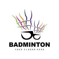 badminton logo, sport Afdeling ontwerp, vector abstract badminton spelers silhouet verzameling