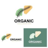 tarwe rijst- logo, agrarisch biologisch planten vector, luxe ontwerp gouden bakkerij ingrediënten vector