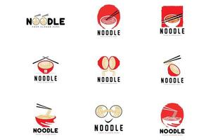 noodle logo, ramen vector, Chinese voedsel, snel voedsel restaurant merk ontwerp, Product merk, cafe, bedrijf logo vector