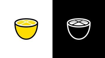 limoen citroen fruit logo vers drinken cocktail vector monogram icoon ontwerp