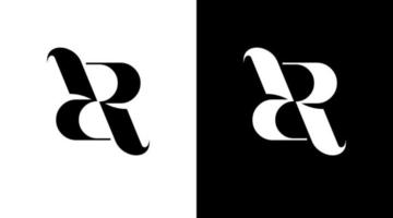 brief r eerste logo monogram icoon ontwerp concept vector