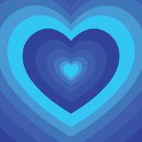 abstract blauw kleur hart illustratie vector