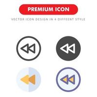 vorige icon pack geïsoleerd op een witte achtergrond. voor uw websiteontwerp, logo, app, ui. vectorafbeeldingen illustratie en bewerkbare beroerte. eps 10. vector