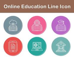 online onderwijs vector icoon reeks