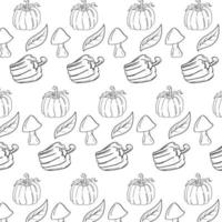 zwart schets naadloos groente geïsoleerd in wit achtergrond vector patroon helder kleur patroon geschikt voor affiches, ansichtkaarten, kleding stof of omhulsel papier
