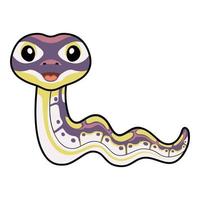 schattig banaan pastel bal Python tekenfilm vector