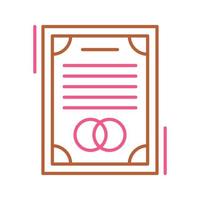 bruiloft contract vector icon