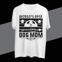 wereld s het beste hond mam t overhemd ontwerp vector